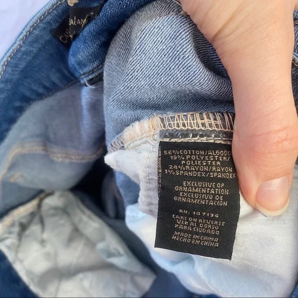 Catherine Malandrino Distressed Blue Skinny Jeans - Picture 7 of 8